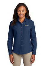 Load image into Gallery viewer, Port &amp; Company® - Ladies Long Sleeve Value Denim Shirt - LSP10
